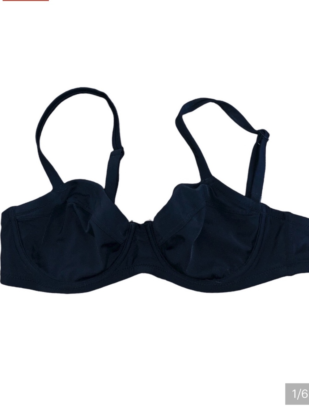 Aerie Black Unlined Demi Bra Adjustable Straps Neutral Comfy Large